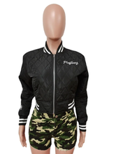 Load image into Gallery viewer, A Letter Embroidery Long Sleeve Baseball Jacket
