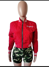 Load image into Gallery viewer, A Letter Embroidery Long Sleeve Baseball Jacket
