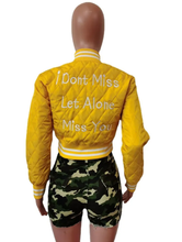 Load image into Gallery viewer, A Letter Embroidery Long Sleeve Baseball Jacket
