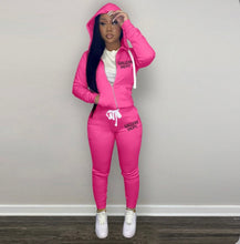 Load image into Gallery viewer, A Plush Sweatshirt Sports Casual Two Piece Set
