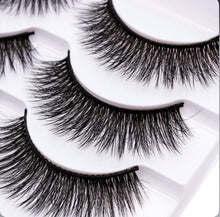 Load image into Gallery viewer, 3D Nature Long Bushy Cross False Eyelashes 5 Pairs
