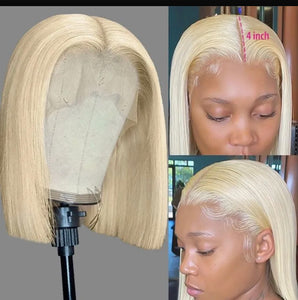 Dream Empire 613 Blonde Short Layered 13x4 Lace Front Human Hair Bob Wig