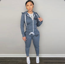 Load image into Gallery viewer, A Plush Sweatshirt Sports Casual Two Piece Set
